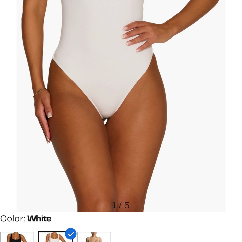 Naked Wardrobe White Bodysuit